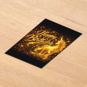 Golden Stardust Birthday — Fantasy Unicorn Acryleinladungen (Ablage )