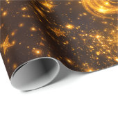 Golden Stardust Birthday — Fantasy Unicorn Geschenkpapier (Rolleneckpunkt)