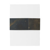 Golden Stardust Eclipse Celestial Wedding Einladungsbanderole (Rückseitenbeispiel)