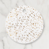 Golden Stars Baby Dusche Geschenkanhänger (Rückseite)