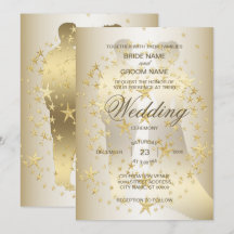 Golden Stars Braut und Bräutigam Hochzeit