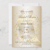 Golden Stars Bride And Groom Bridal Shower Party Einladung (Vorderseite)