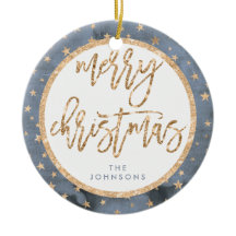 Golden Stars Frohe Weihnachtsfeier Keramik