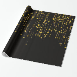 Golden Stars Geschenkpapier