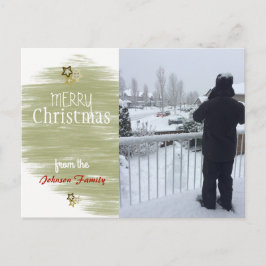 Golden Stars Holiday Foto-Karte Feiertagspostkarte