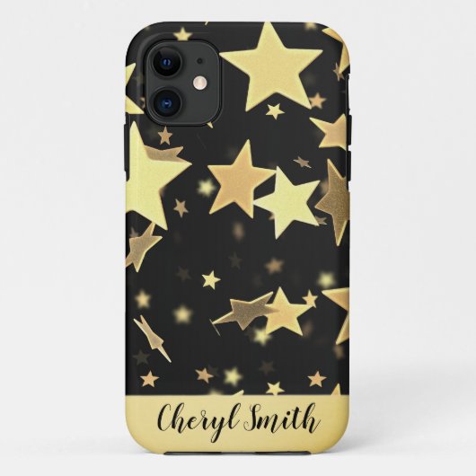 Golden Stars iPhone 11 Fall Case-Mate iPhone Hülle (Rückseite)