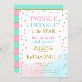 Golden Stars Little Star Gender Offenlegung Einlad Einladung