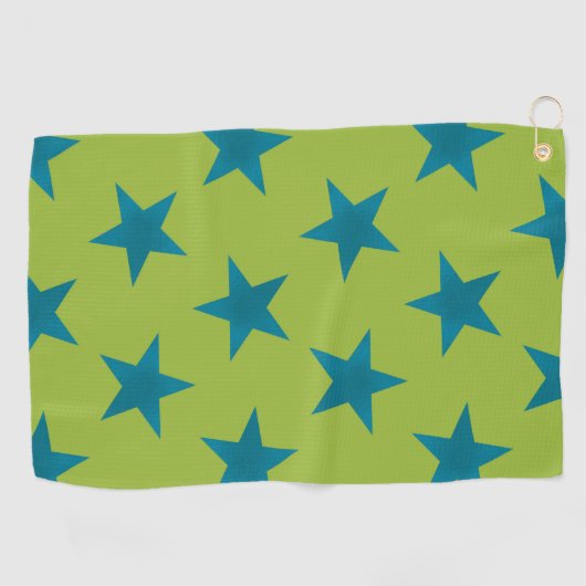 Golden Stars Muster 20 Golfhandtuch (Horizontal)