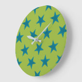 Golden Stars Muster 20 Große Wanduhr (Winkel)