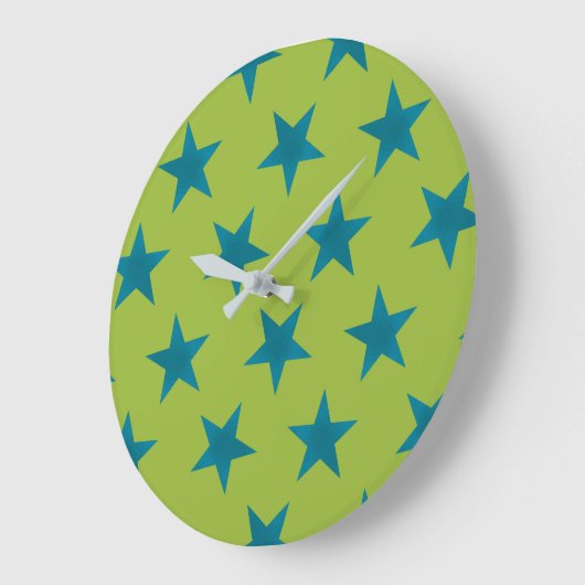 Golden Stars Muster 20 Große Wanduhr (Winkel)