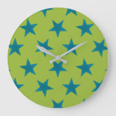 Golden Stars Muster 20 Große Wanduhr (Vorderseite)