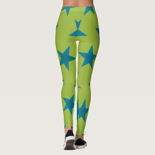 Golden Stars Muster 20 Leggings (Rückseite)