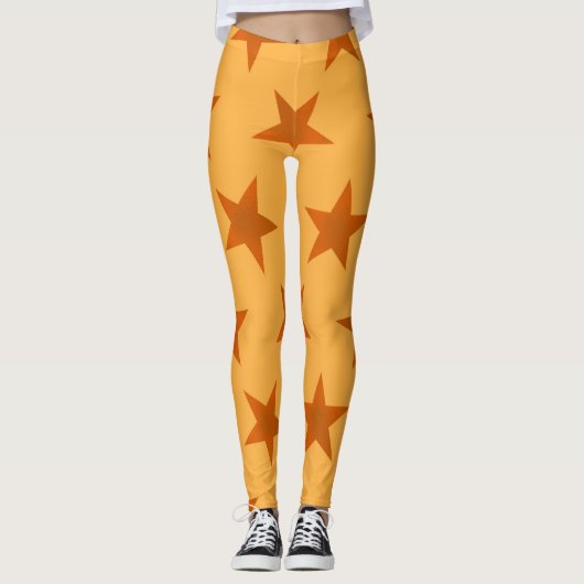 Golden Stars Muster 2 Leggings (Vorderseite)