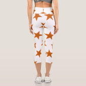 Golden Stars Muster 6 Capri Leggings (Rückseite)