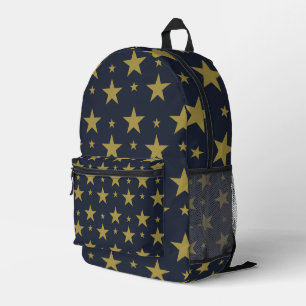 Golden Stars on Navy Blue - Elegant und zeitlos Bedruckter Rucksack
