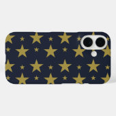 Golden Stars on Navy Blue - Elegant und zeitlos Case-Mate iPhone Hülle (Rückseite (Horizontal))