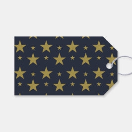 Golden Stars on Navy Blue - Elegant und zeitlos Geschenkanhänger