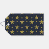 Golden Stars on Navy Blue - Elegant und zeitlos Geschenkanhänger (Rückseite Horizontal)