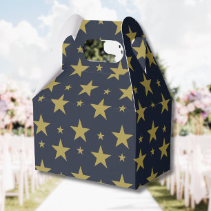 Golden Stars on Navy Blue - Elegant und zeitlos Geschenkschachtel