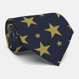 Golden Stars on Navy Blue - Elegant und zeitlos Krawatte