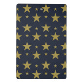 Golden Stars on Navy Blue - Elegant und zeitlos Mini Klemmbrett (Rückseite)