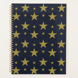 Golden Stars on Navy Blue - Elegant und zeitlos Planer