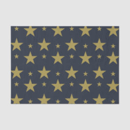 Golden Stars on Navy Blue - Elegant und zeitlos Seidenpapier