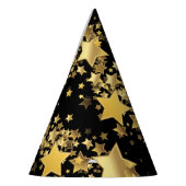 Golden Stars Party Hat-Black Partyhütchen (Links)