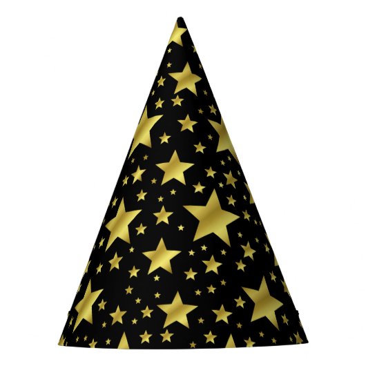 Golden Stars Party Hat Partyhütchen (Vorderseite)