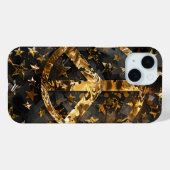 Golden Stars Peace Symbol Phone Case (Rückseite (Horizontal))