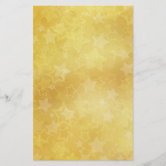 Golden Stars Vintag Stationierung Briefpapier (Vorderseite)