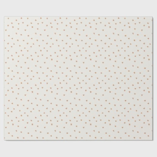 Golden Stars Wrapping Paper Christmas Wrap Geschenkpapier (Flach)