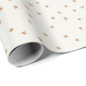 Golden Stars Wrapping Paper Christmas Wrap Geschenkpapier (Rolleneckpunkt)