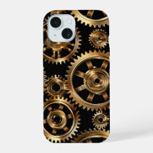 Golden Steampunk-Zahnräder-Handyhülle