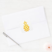 Golden Stencil Hawaiian Ananas Quadratischer Aufkleber (Umschlag)