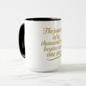 Golden Step Forward Tasse (Vorderseite Links)