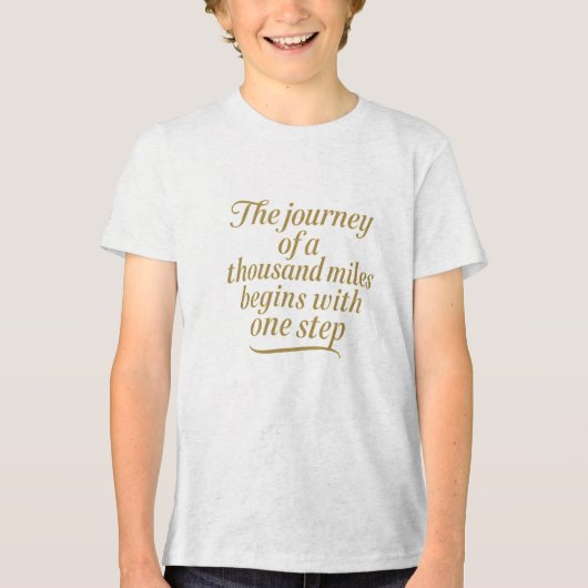 Golden Step Forward Tri-Blend Shirt (Vorderseite)