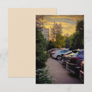Golden Stillness Response Card - Anpassbar RSVP Karte