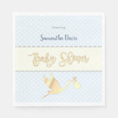 Golden Stork Baby Boy Babydusche Serviette (Vorderseite)