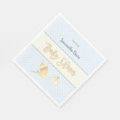 Golden Stork Baby Boy Babydusche Serviette (Ecke)