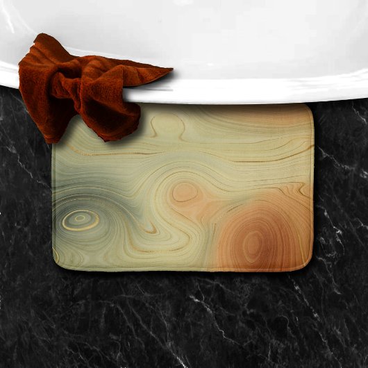 Golden Strata | Peach Burnt Orange Green Agate Badematte