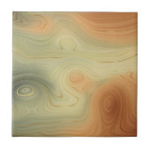 Golden Strata | Peach Burnt Orange Green Agate Fliese (Vorderseite)