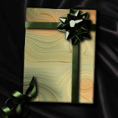 Golden Strata | Peach Burnt Orange Green Agate Geschenkpapier