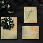 Golden Strata | Peach Burnt Orange Green Agate Geschenkpapier Set