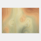 Golden Strata | Peach Burnt Orange Green Agate Geschenkpapier Set (Vorderseite)