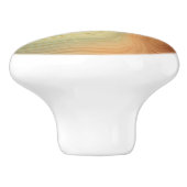 Golden Strata | Peach Burnt Orange Green Agate Keramikknauf (Seitenansicht)