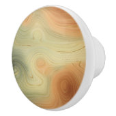 Golden Strata | Peach Burnt Orange Green Agate Keramikknauf (Rechts)