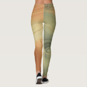 Golden Strata | Peach Burnt Orange Green Agate Leggings (Rückseite)