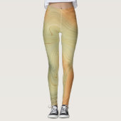 Golden Strata | Peach Burnt Orange Green Agate Leggings (Vorderseite)