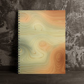 Golden Strata | Peach Burnt Orange Green Agate Notizblock
